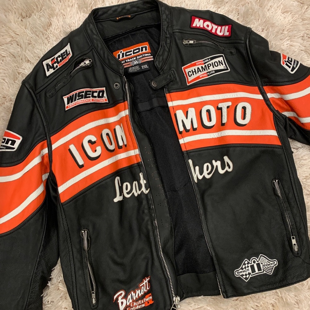 Icon Vintage Flattrack Leather Jacket